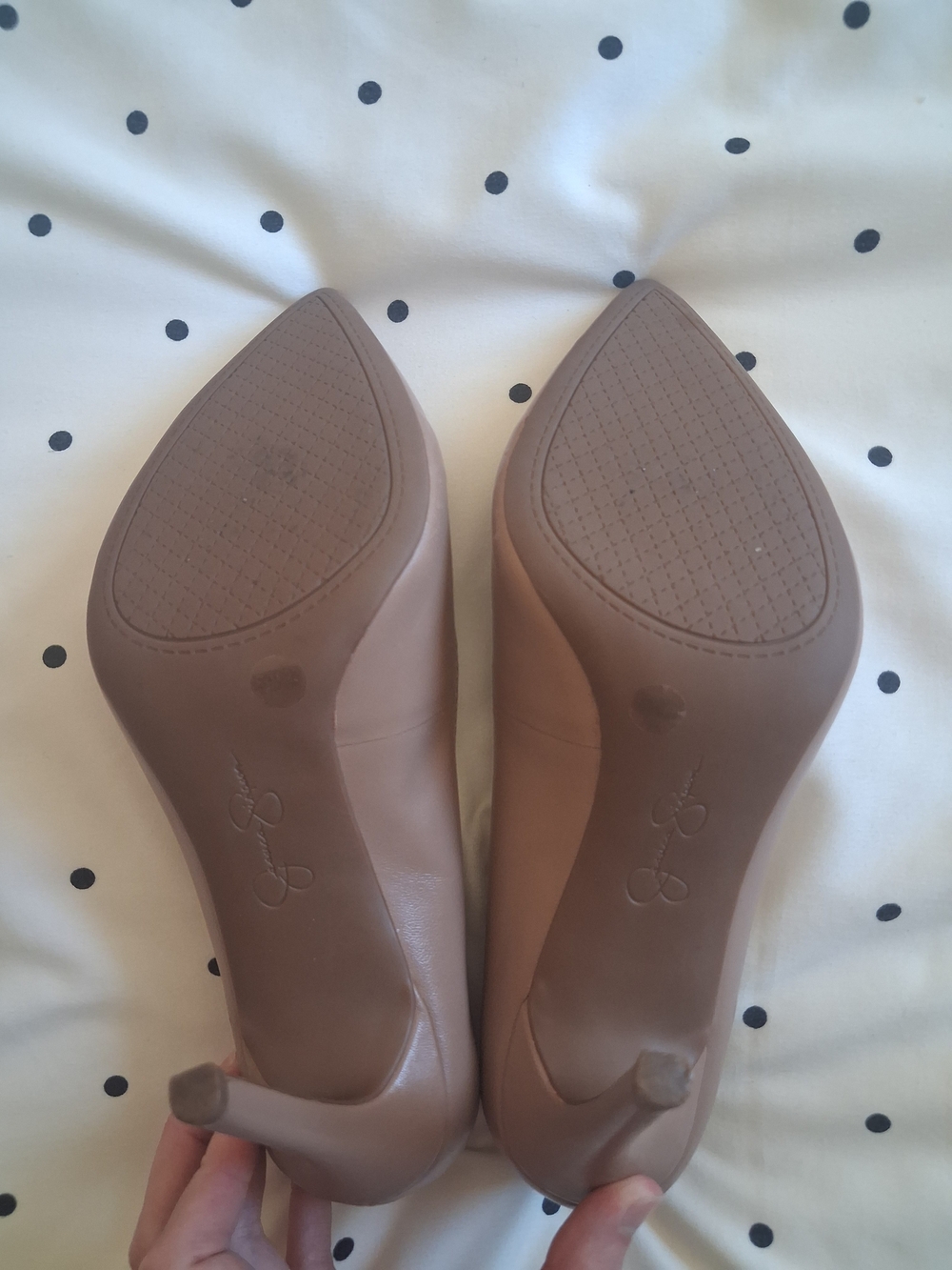 Jessica Simpson Beige Pointed-Toe Pumps - Picture 7 of 8